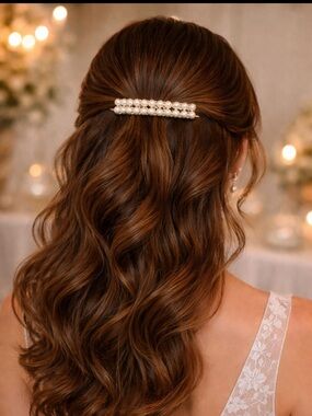 Vintage Faux Pearl Hair Barrette